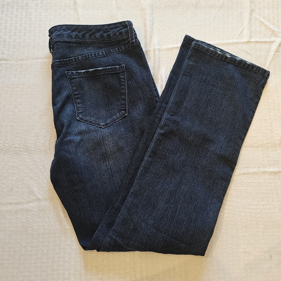 Nine West Delancey Micro Boot Jeans Size 12 Dark Wash Stretch - Picture 4 of 4